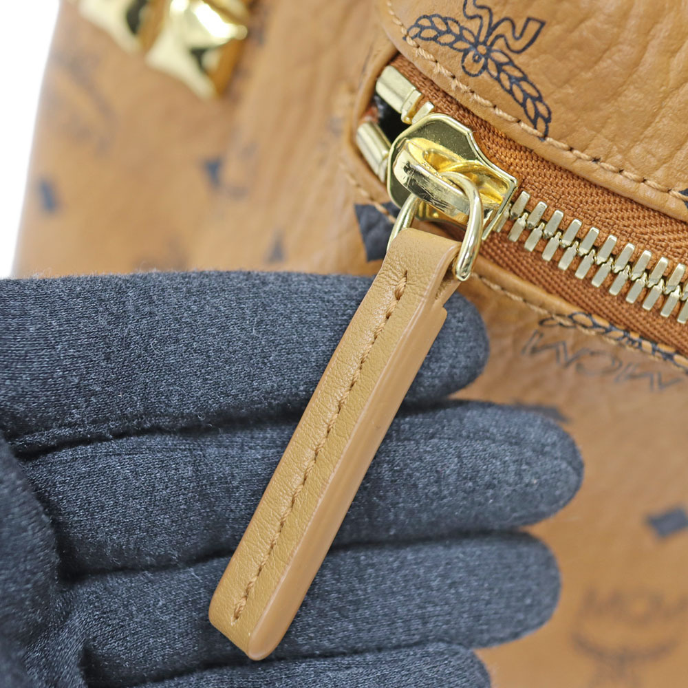 MCM Side Stud Backpack Brown Leather - image 7